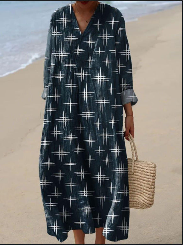 Mackenzie - Bohemian Star Print Dress