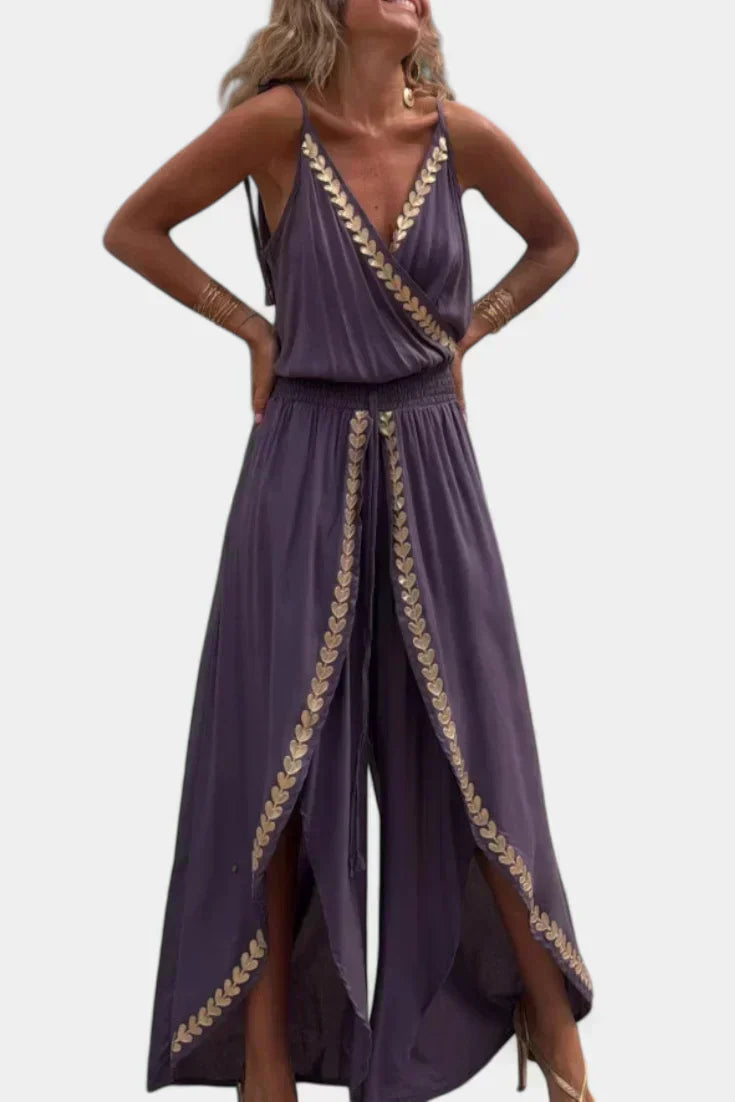 Lorena - Mono Dress with Golden Details
