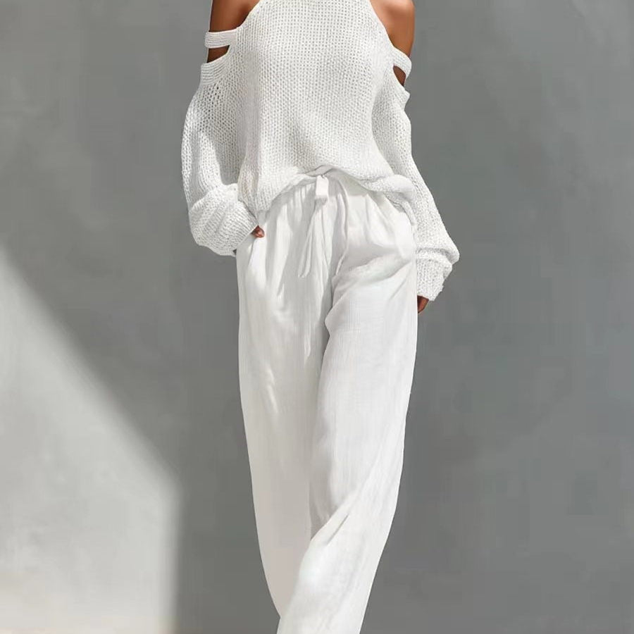 Fashion Knit and Linen Set