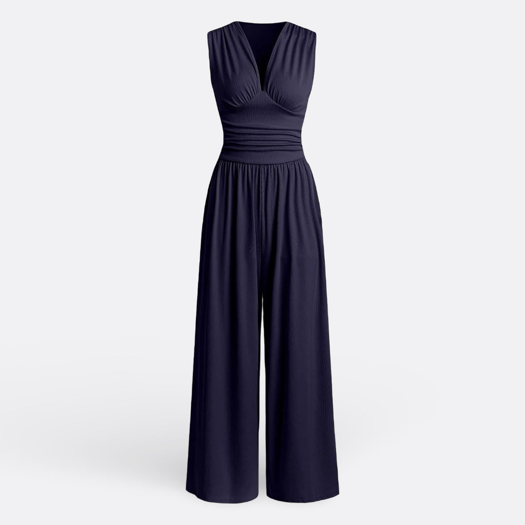 Aria - Sleeveless Wide-Leg Jumpsuit