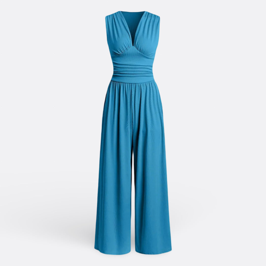 Hannah - Sleeveless Wide-Leg Jumpsuit