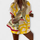 Pip - Chic Leopard Print Short Set