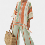 Delia - Linen Striped Set