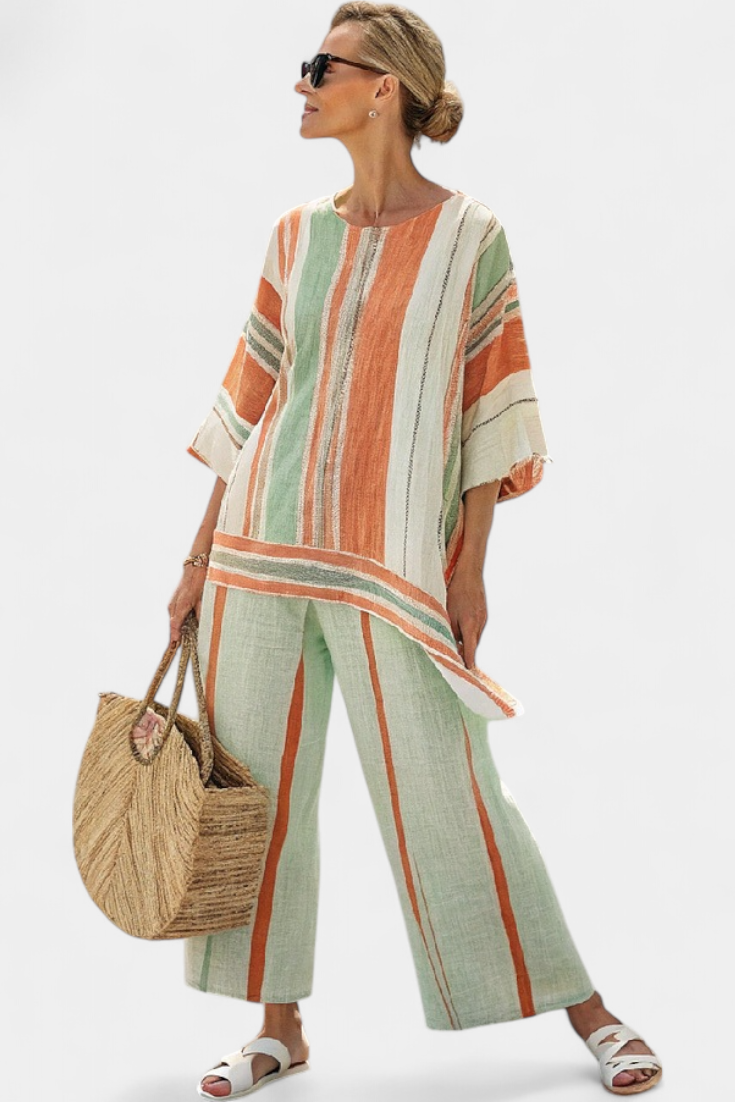 Dalila - Linen Striped Set