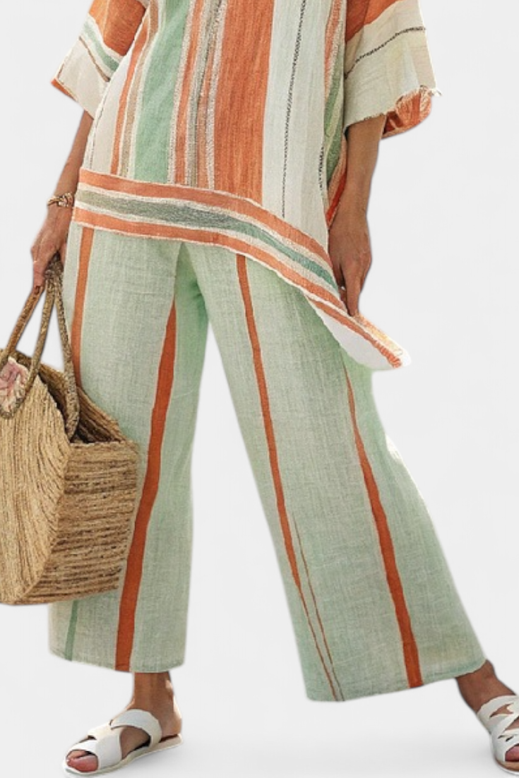 Dalila - Linen Striped Set