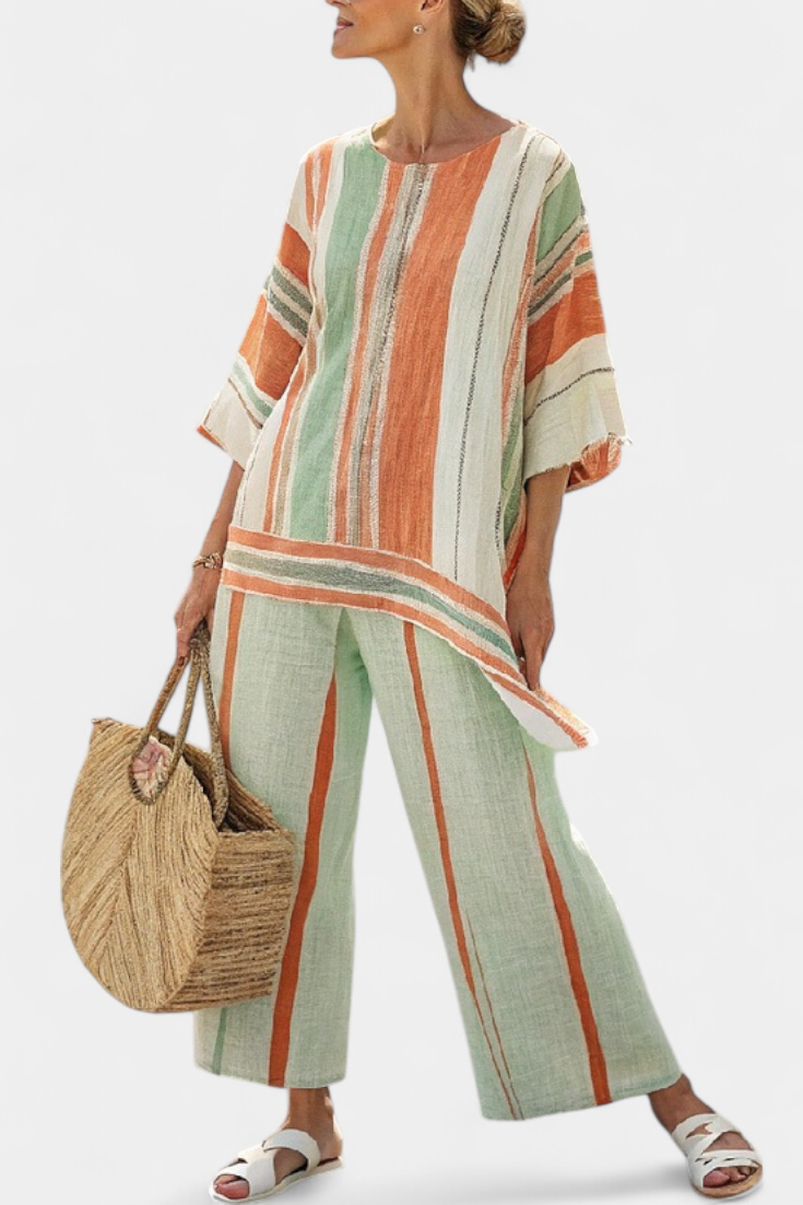 Dalila - Linen Striped Set