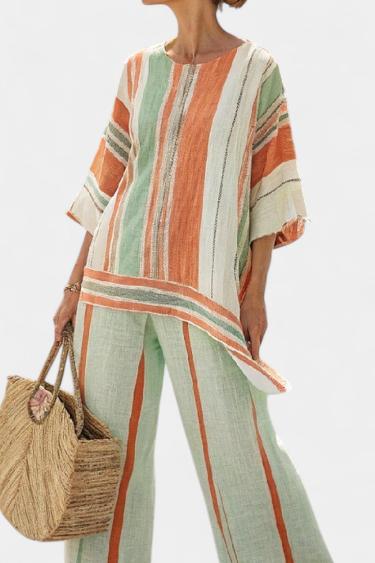 Dalila - Linen Striped Set