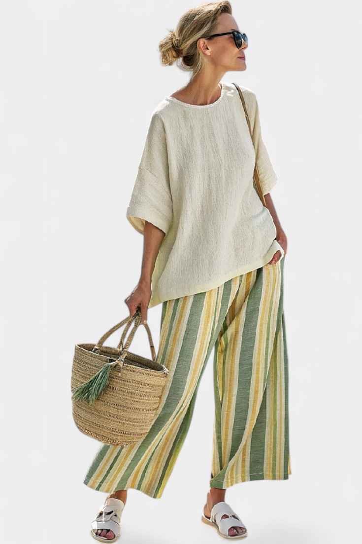 Olivia - Bamboo Linen Olive Set