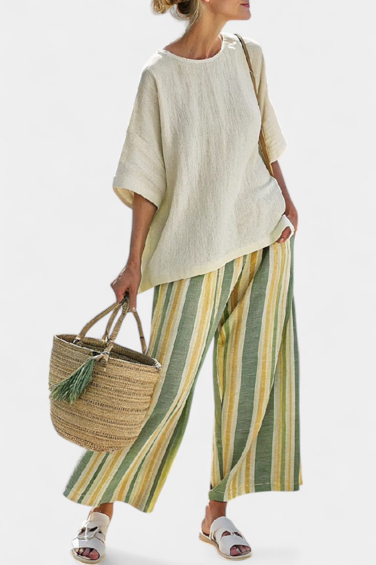 Olivia - Bamboo Linen Olive Set