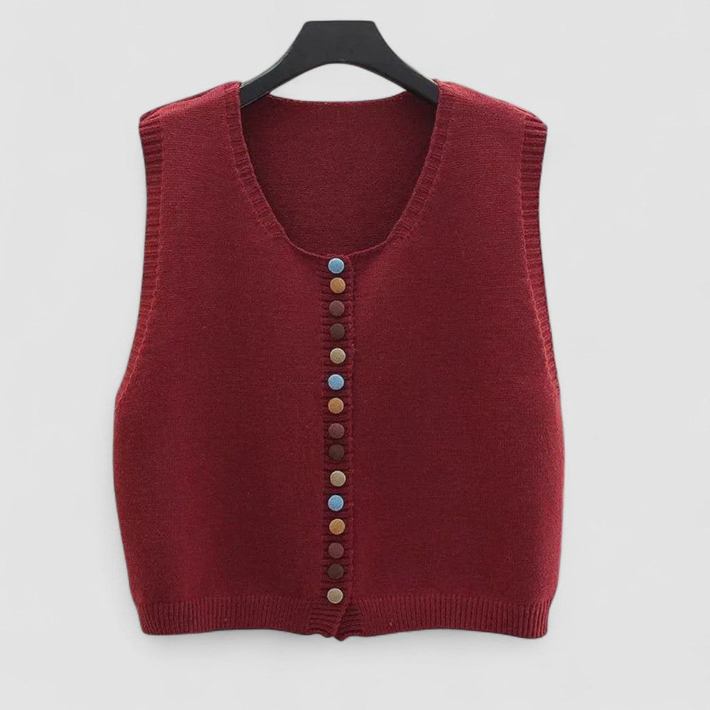 Harriet - Knit Button Vest