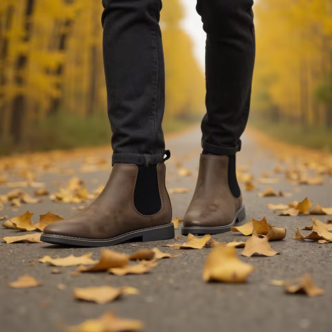 Jasper - Faux Leather Chelsea Ankle Boots