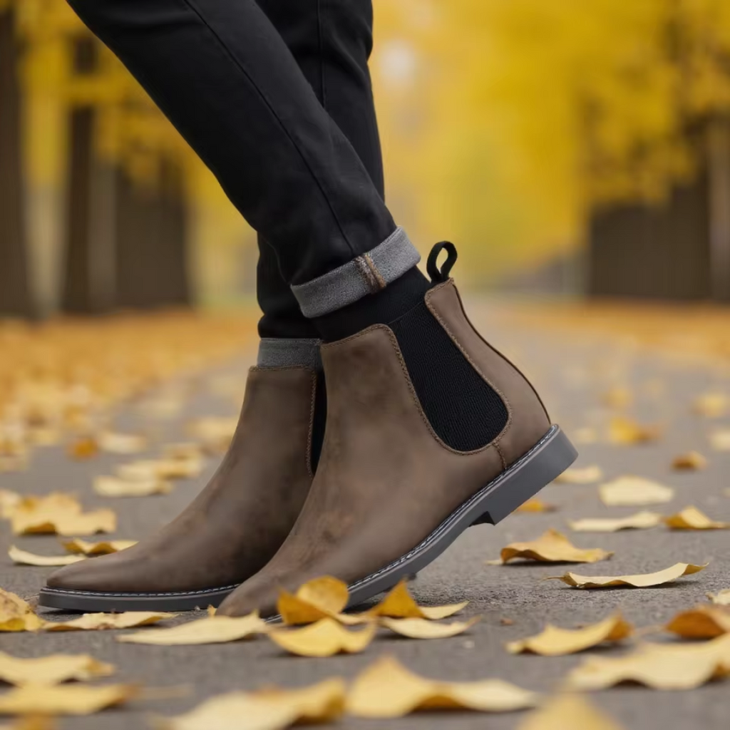 Jasper - Faux Leather Chelsea Ankle Boots