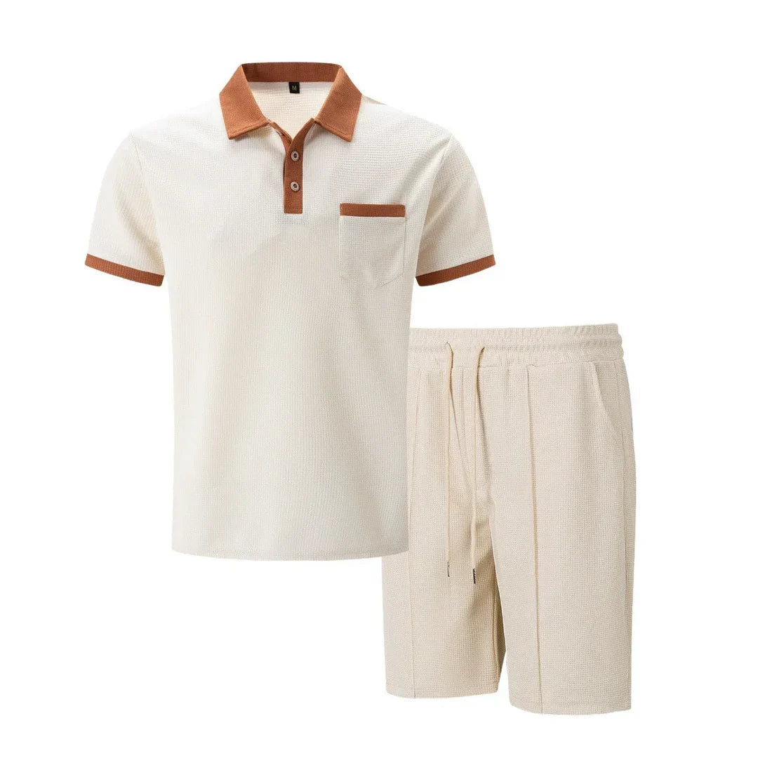Levi - Waffle Polo Set