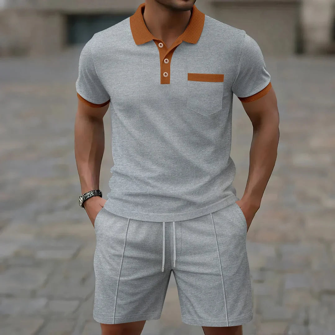 Levi - Waffle Polo Set