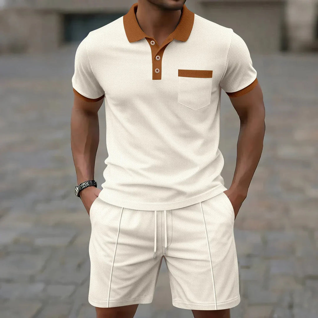 Levi - Waffle Polo Set