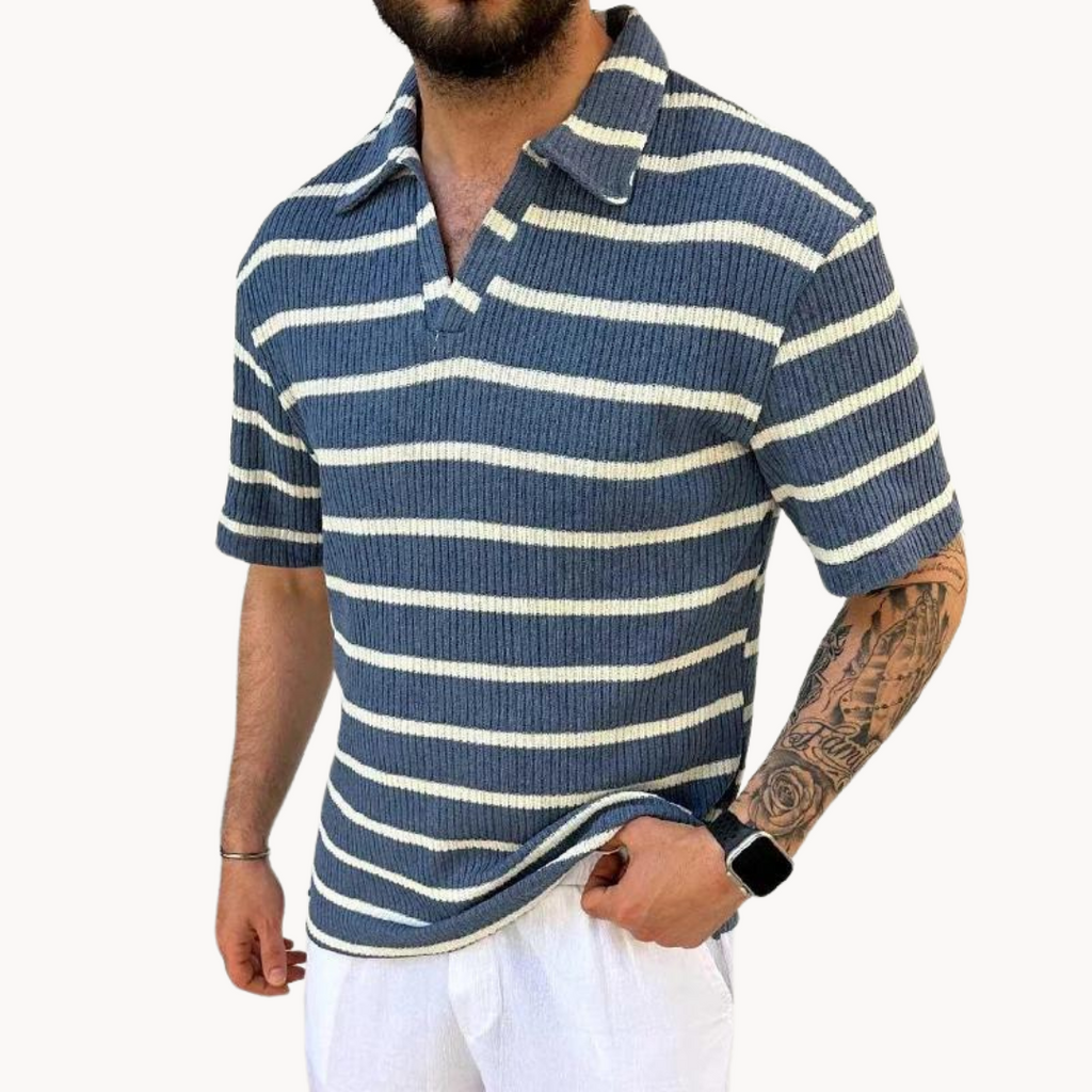 Samuel - Breathable Johnny-Collar Polo