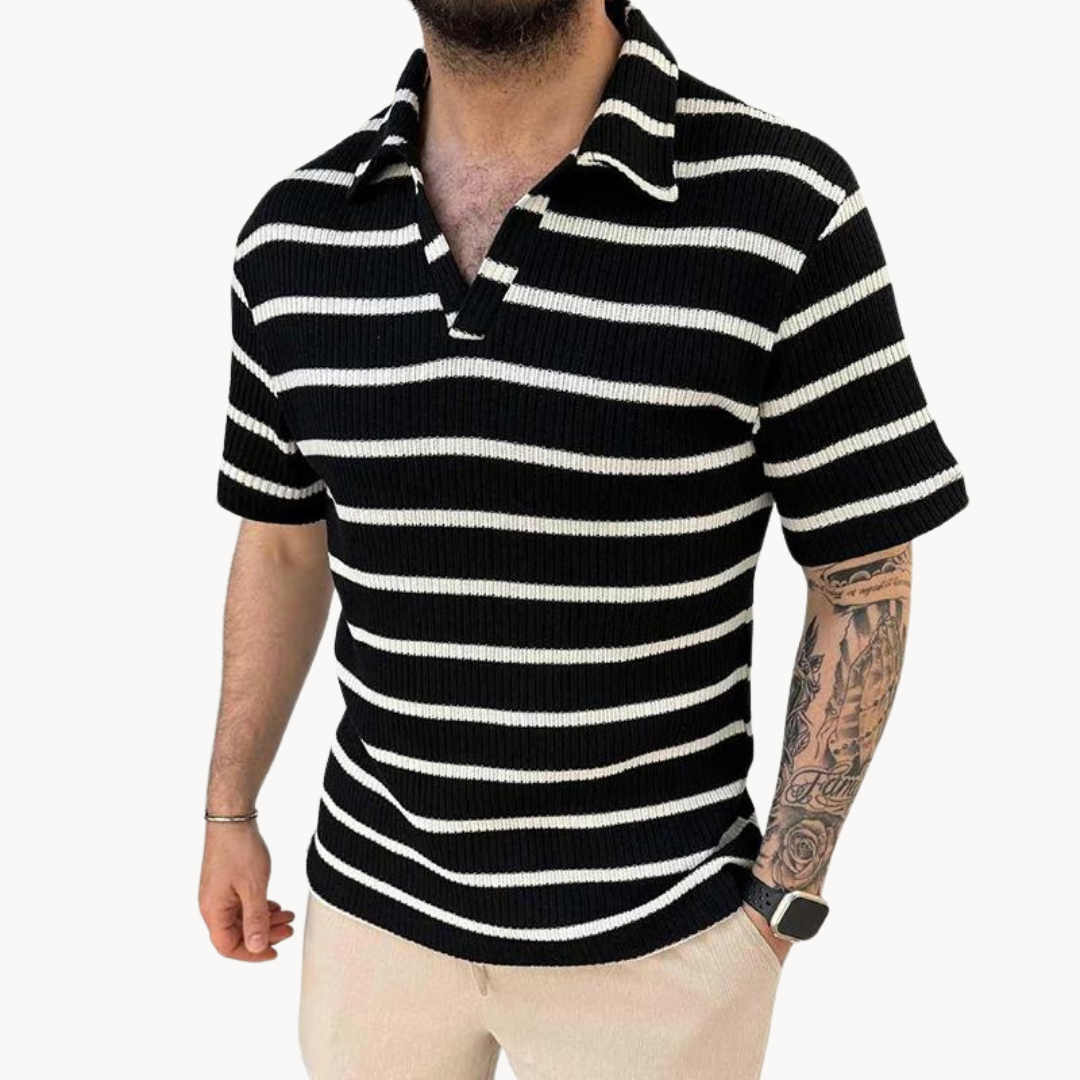 Samuel - Breathable Johnny-Collar Polo