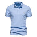 Angus - Striped Structured-Collar Polo