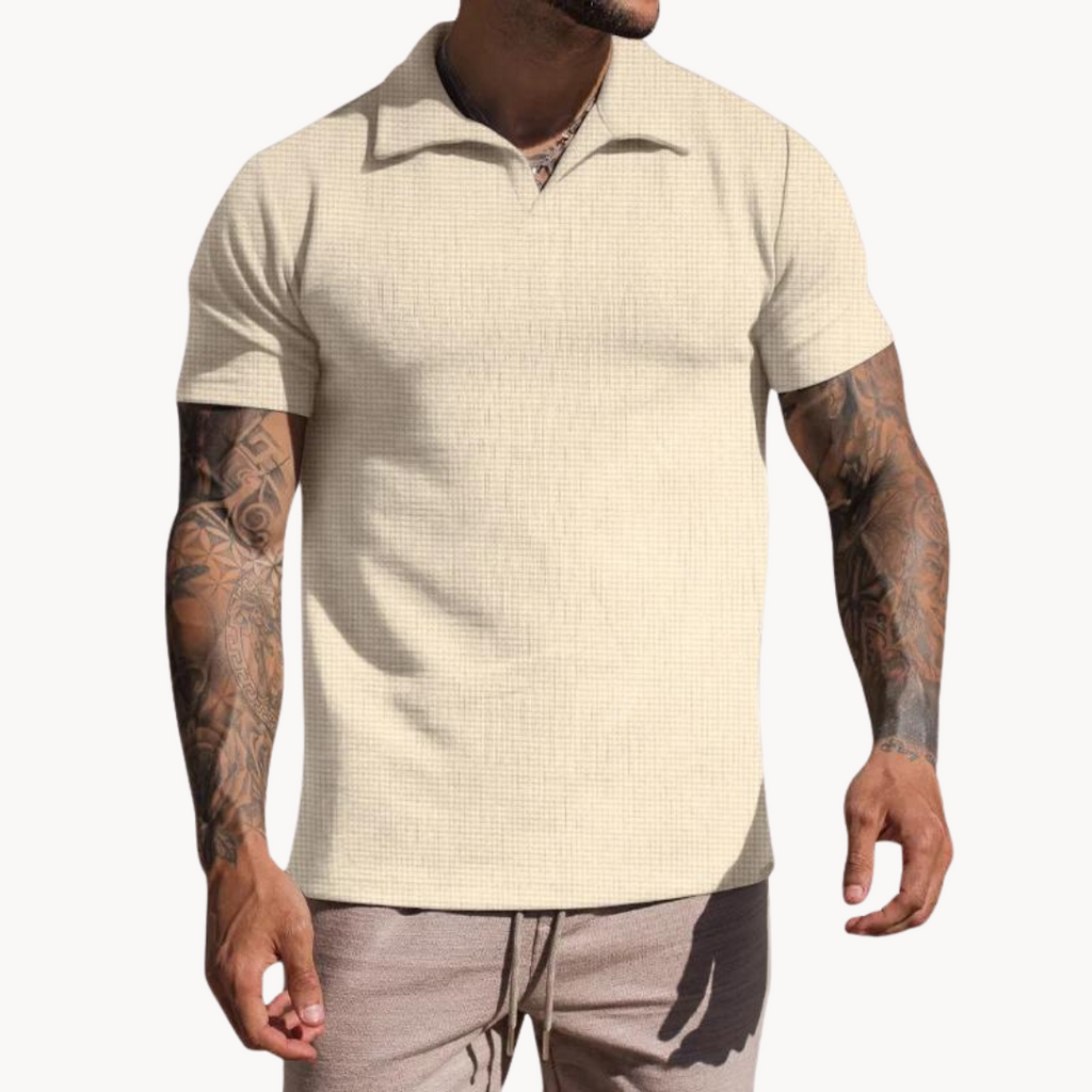 Jordan - Dyed-Fibre Johnny-Collar Polo