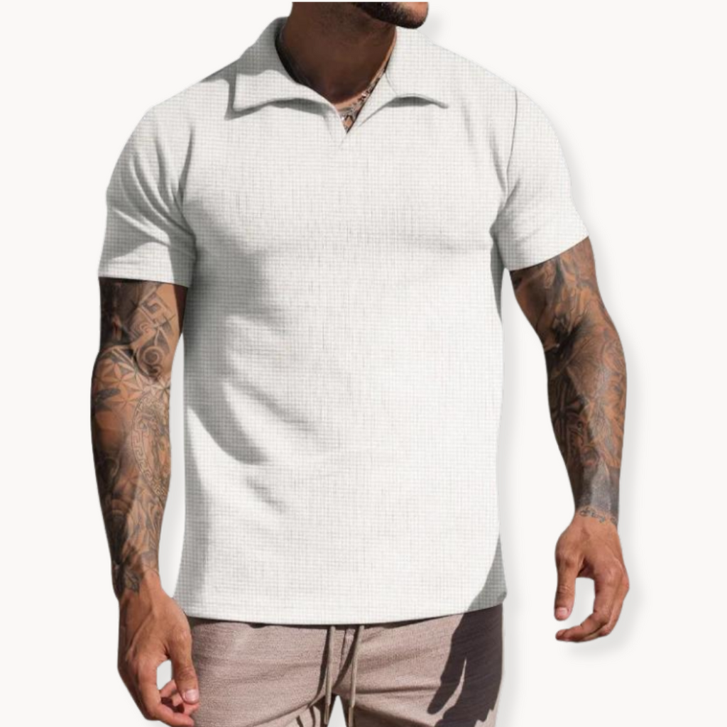 Jordan - Dyed-Fibre Johnny-Collar Polo