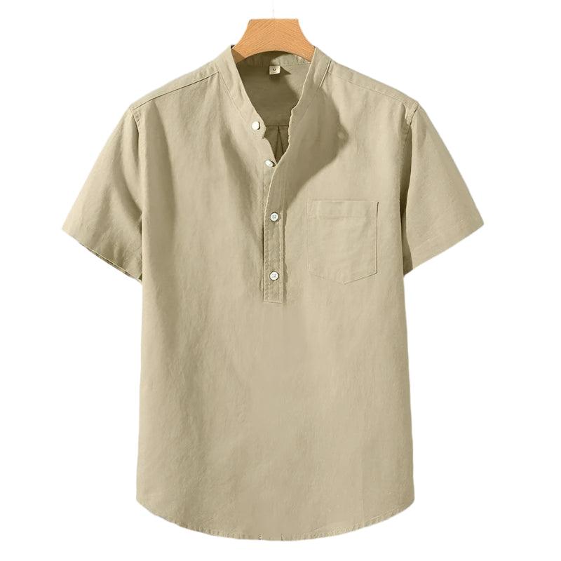 Ryan - High-Collar Polyester-Blend Shirt