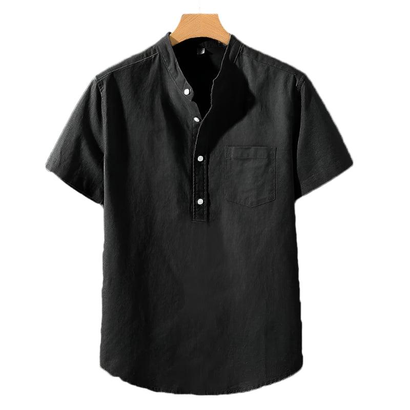Ryan - High-Collar Polyester-Blend Shirt