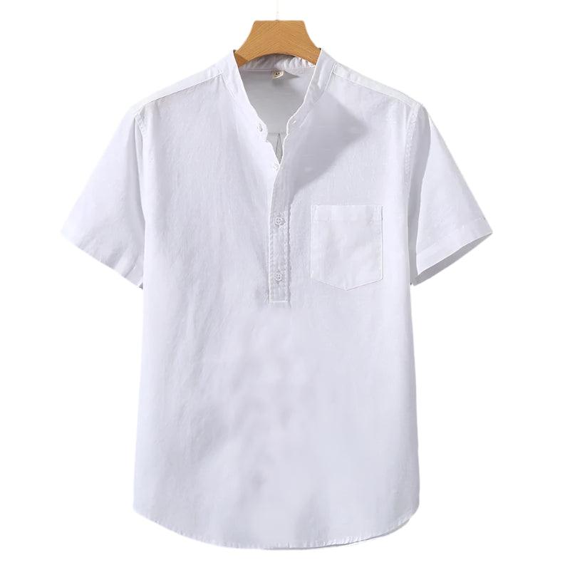 Ryan - High-Collar Polyester-Blend Shirt