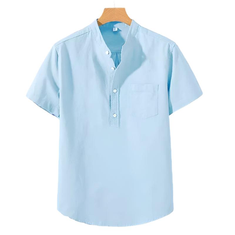 Ryan - High-Collar Polyester-Blend Shirt