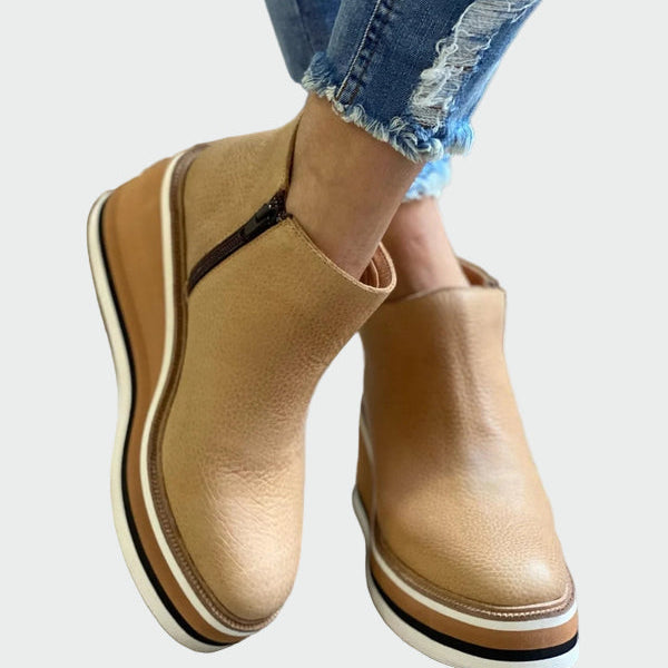 Kiara - Inkas Faux Leather Ankle Boots
