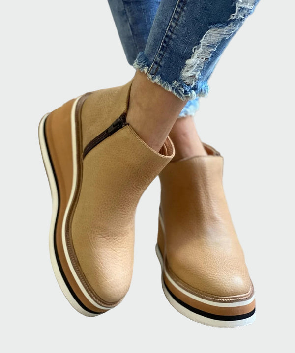 Kiara - Inkas Faux Leather Ankle Boots