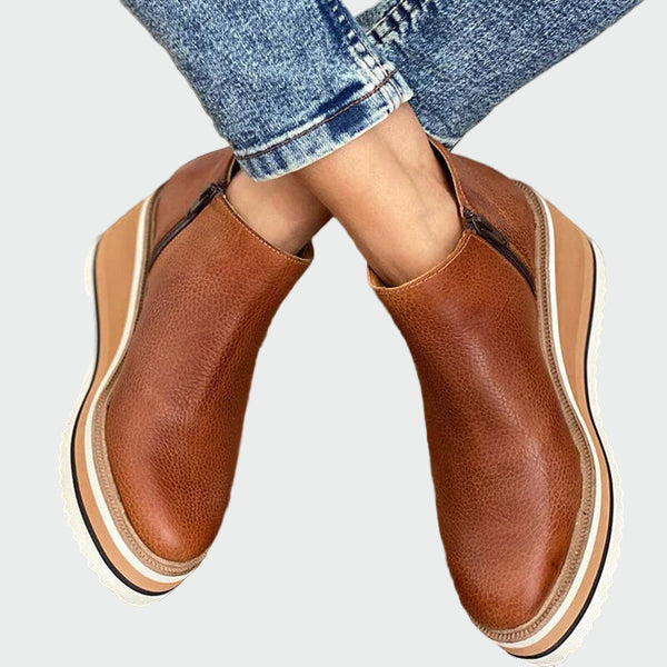 Kiara - Inkas Faux Leather Ankle Boots