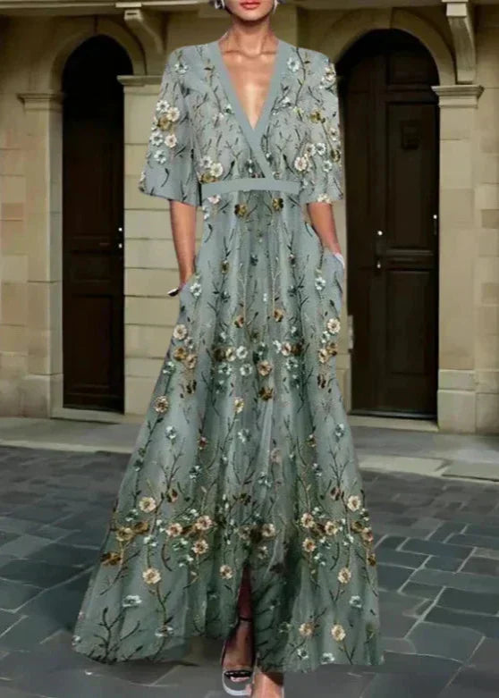 Ruth - Elegant Floral Maxi Dress