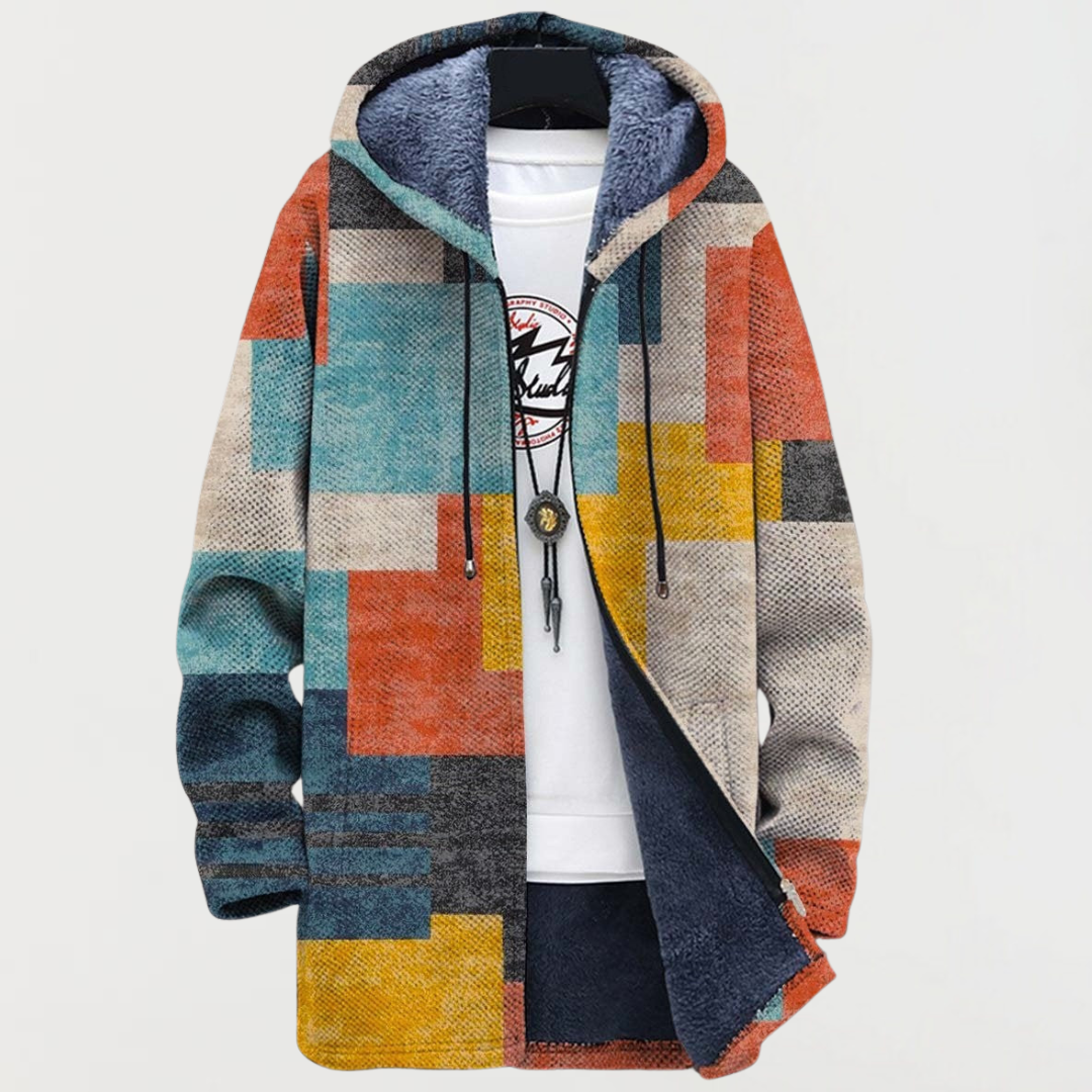 Yara - Geometric Colour Block Coat