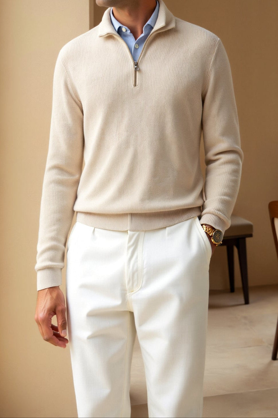 Hamish - Zip Turtleneck Jumper