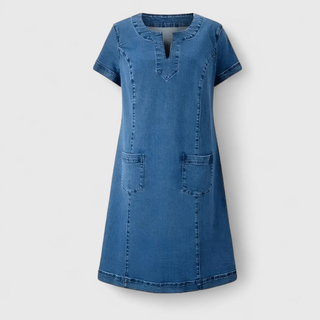Christine - Elegant Denim Dress