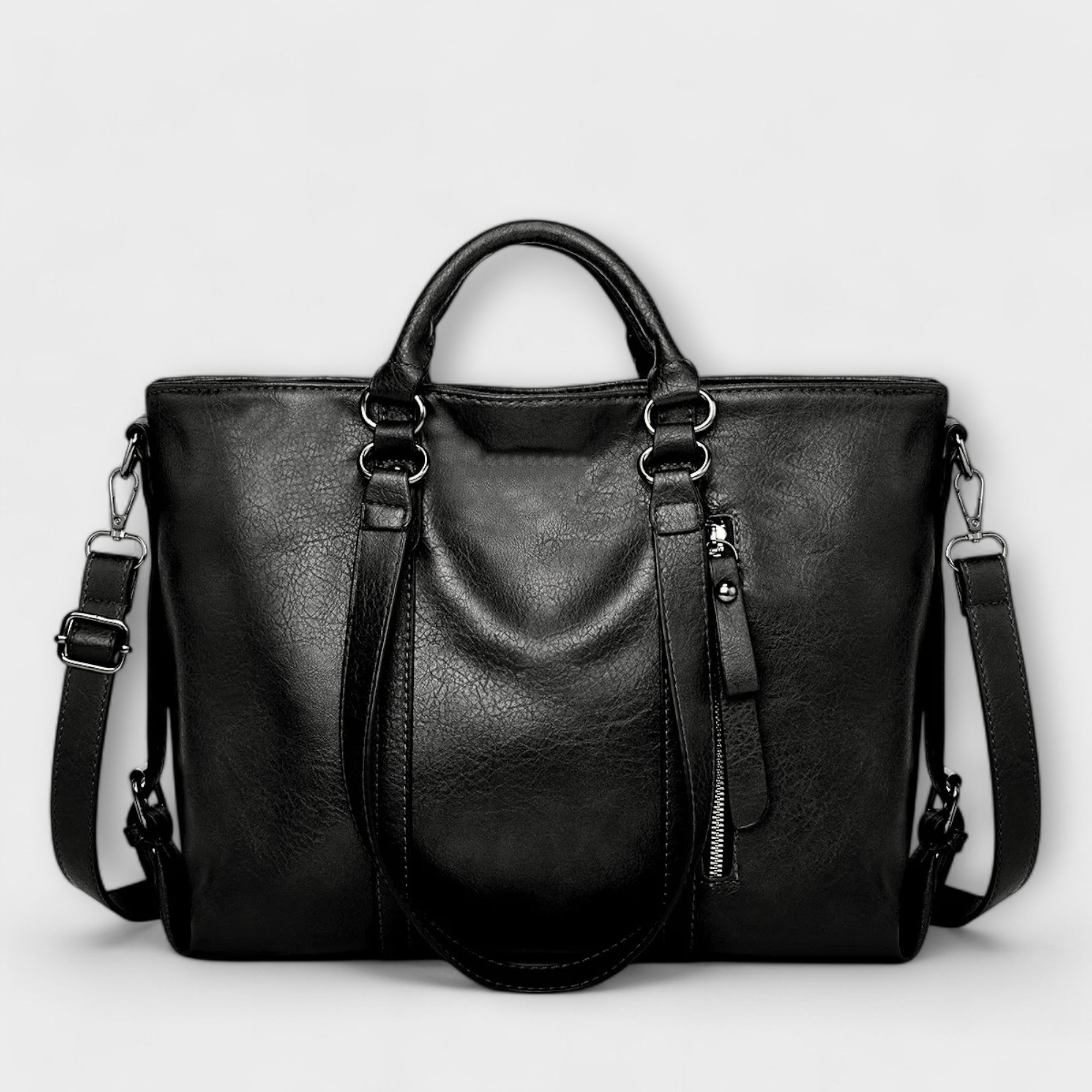 Ava - Large Faux Leather Tote