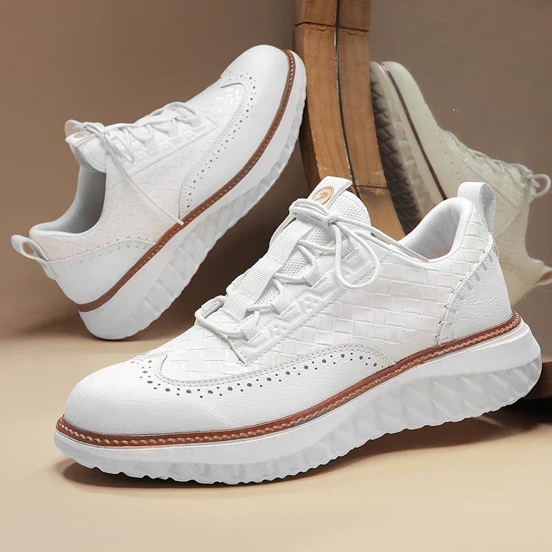Angus - Oxford Faux Leather Sneakers