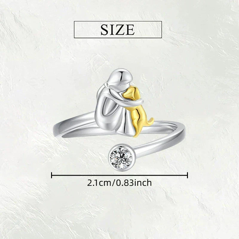 Evie - Dog Hug Ring