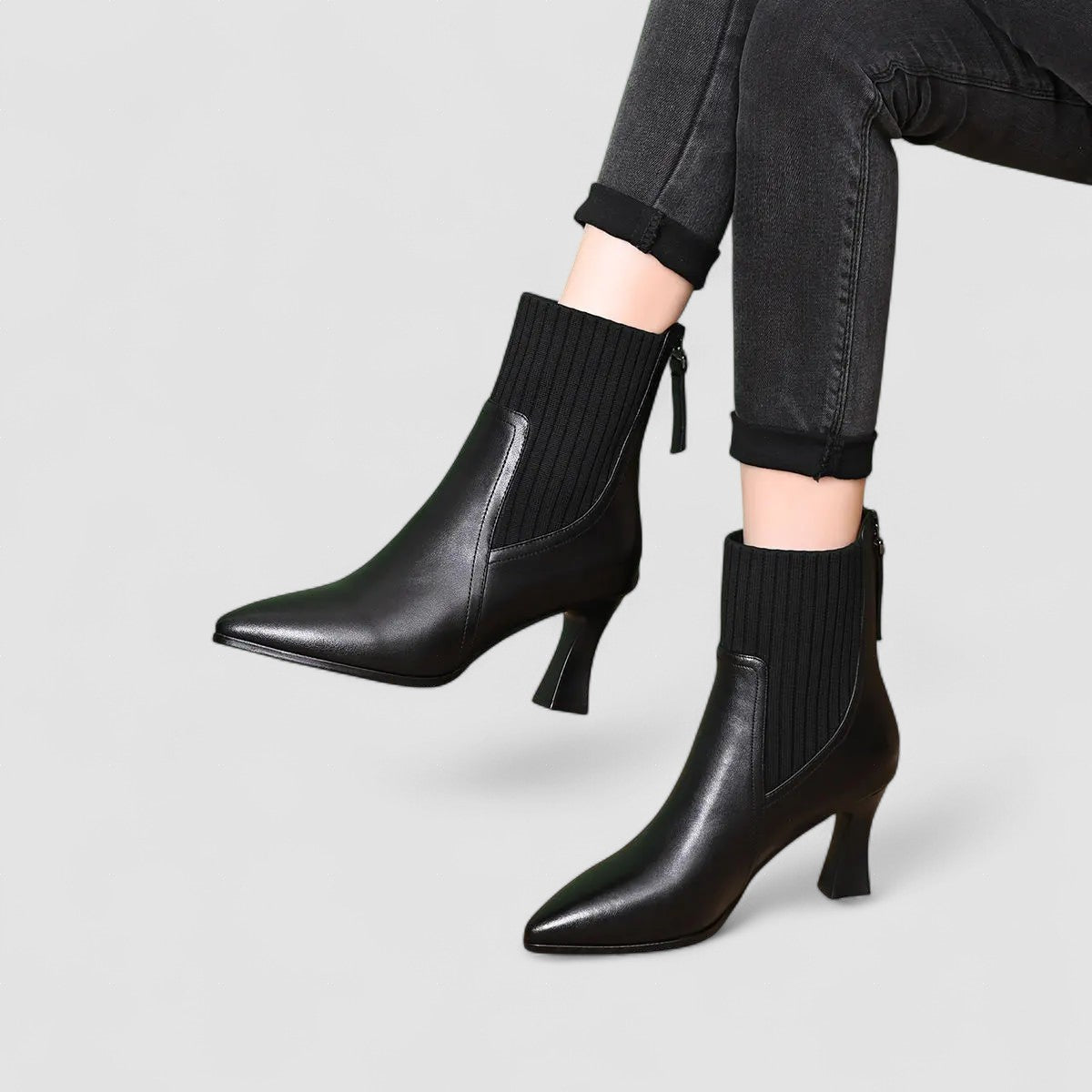 Hayley - Faux Leather Platform Boots