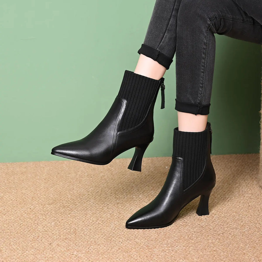 Hayley - Faux Leather Platform Boots