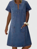 Christine - Elegant Denim Dress