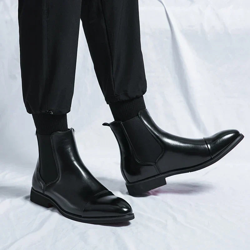 Liam - Faux Leather Chelsea Boots