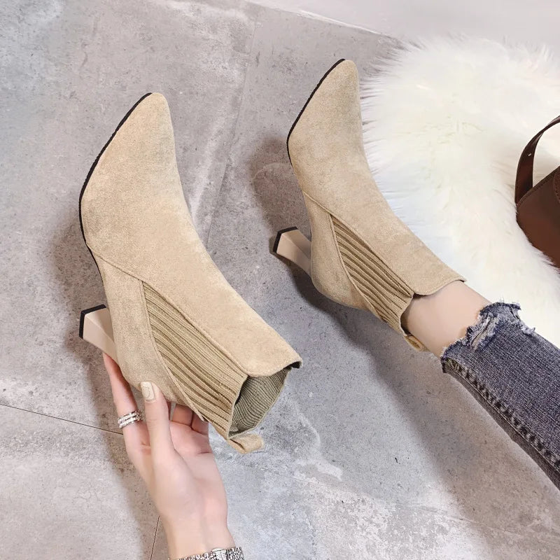 Erin - Faux Suede Platform Boots