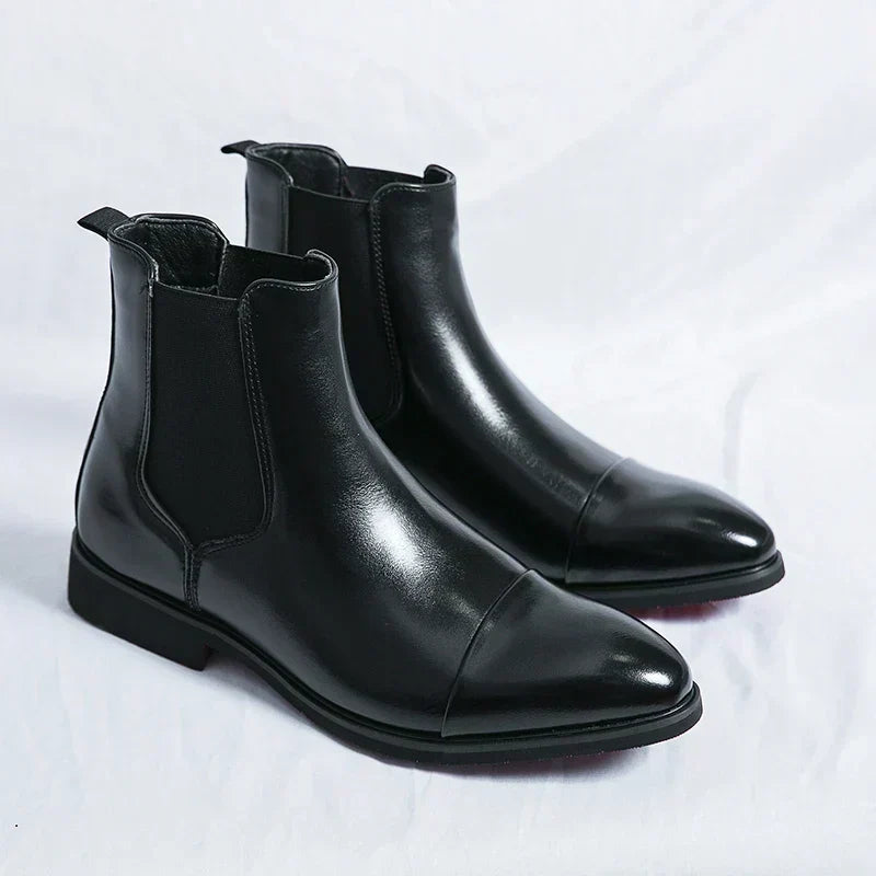 Liam - Faux Leather Chelsea Boots
