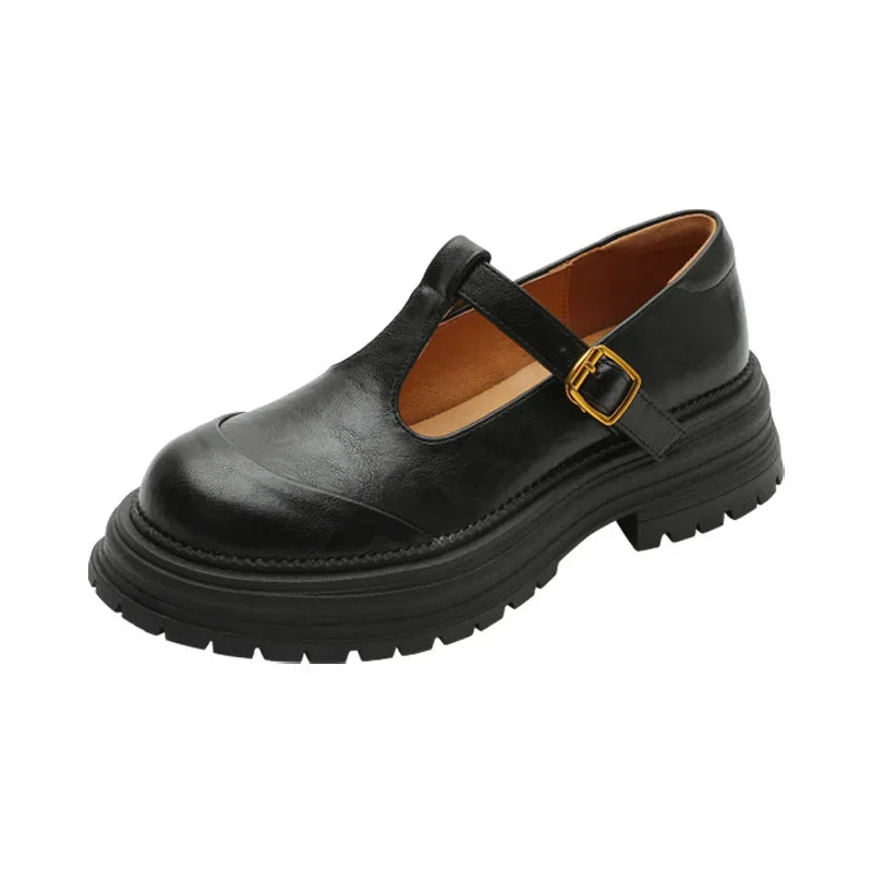 Isadora - Elegant Faux Leather Mary Jane Shoes