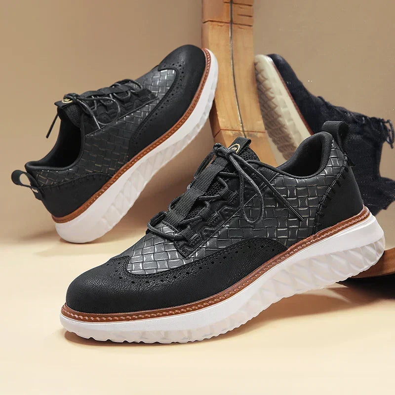 Angus - Oxford Faux Leather Sneakers