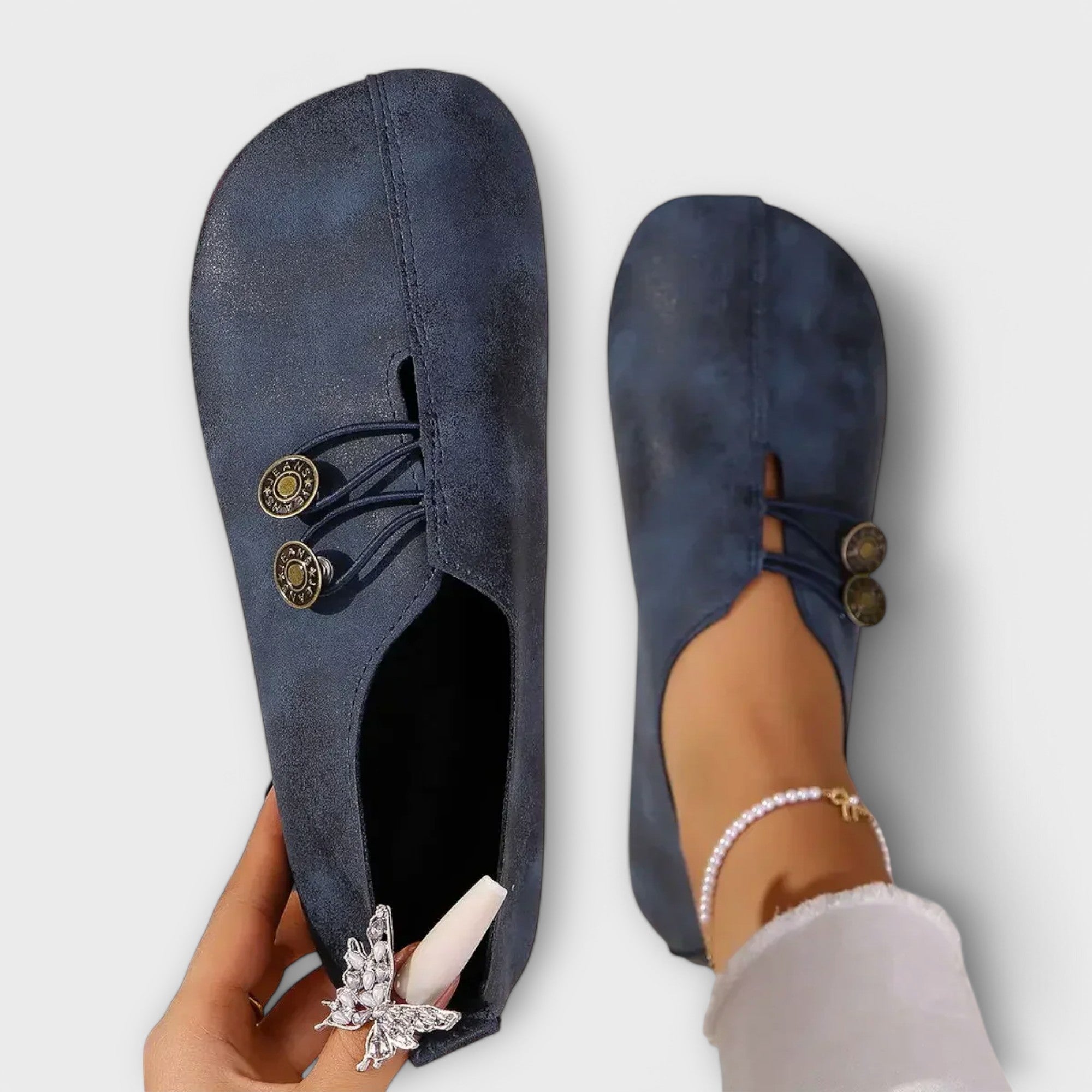 Bonnie - Faux Leather Ballet Flats