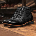 Nate - Retro Round-Toe Boots