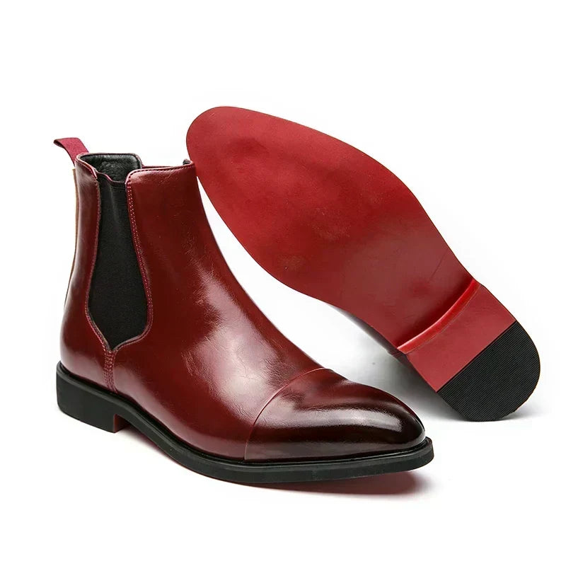Liam - Faux Leather Chelsea Boots