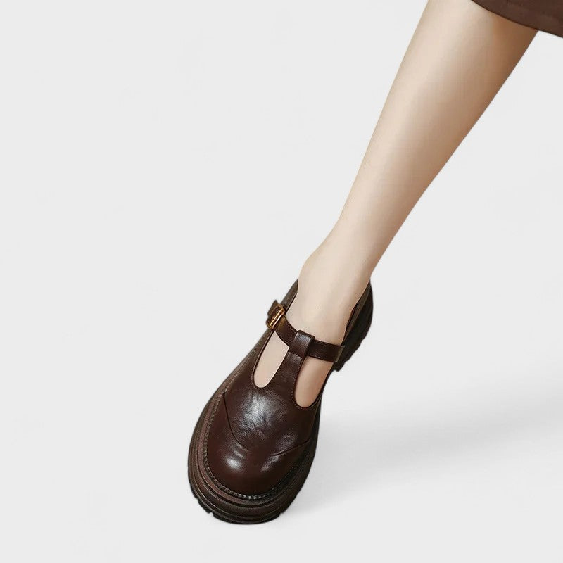 Isadora - Elegant Faux Leather Mary Jane Shoes